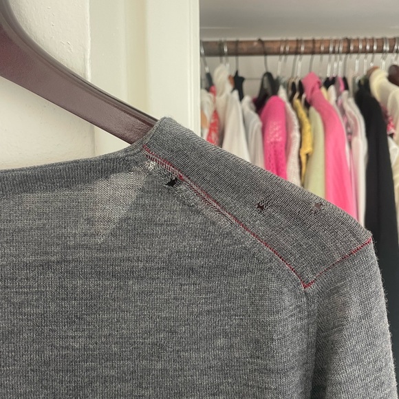 Miu miu vintage v neck dark grey sweater top - Picture 5 of 5